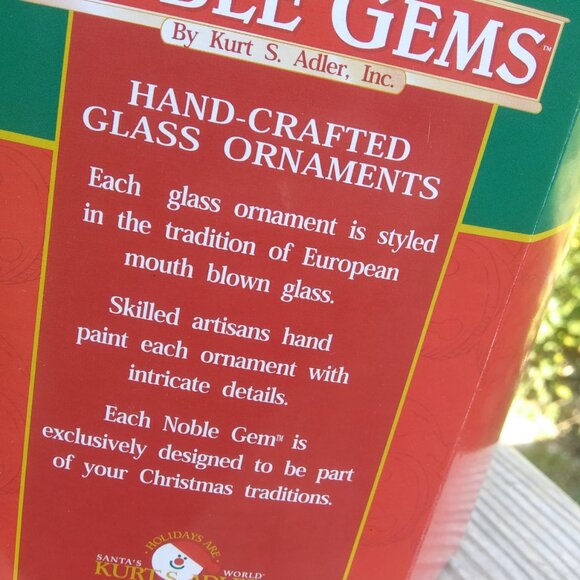 Noble  Gems by Kurt S Adler made in China glass ornament carousel horse glitter - Picture 4 of 16